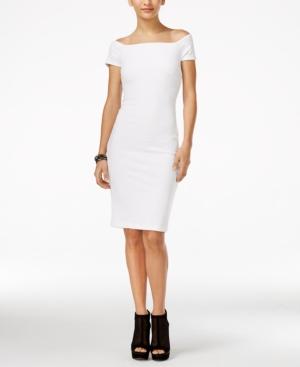 B Darlin Juniors' Off-the-shoulder Short Sleeve Bodycon Dress