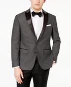 Ryan Seacrest Distinction Men's Modern-fit Stretch Charcoal Diamond Jacquard Dinner Jacket, Created For Macy's