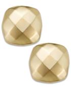10k Gold Earrings, Bold Faceted Stud Earrings