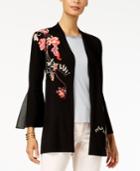 Alfani Embroidered Cardigan, Created For Macy's