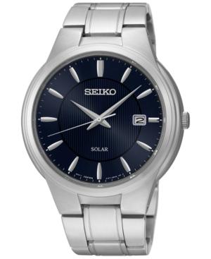 Seiko Men's Solar Dress Stainless Steel Bracelet Watch 42mm Sne403