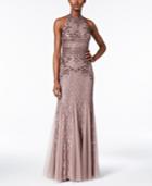 Adrianna Papell Beaded Lace Gown