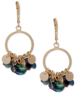 Lonna & Lilly Gold-tone Abalone Sheet Shaky Drop Earrings