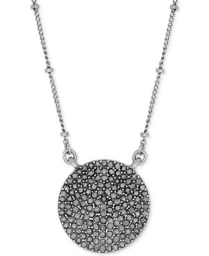 Lucky Brand Necklace, Silver-tone Pave Crystal Necklace