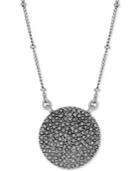 Lucky Brand Necklace, Silver-tone Pave Crystal Necklace