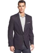 Tallia Dark Navy Textured Slim-fit Blazer