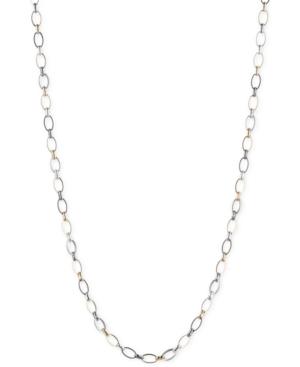 Nine West Tri-tone Open Link Long Length Necklace
