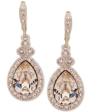 Givenchy Gold-tone Crystal Drop Earrings