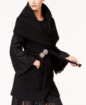 Kobi Lace-sleeve Walker Coat, Created For Macy's