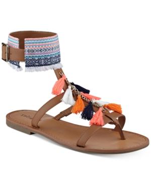 Indigo Rd. Gypsy Embroidered Tassel Sandals Women's Shoes
