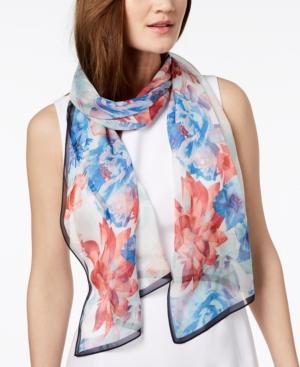 Calvin Klein Floral Vine Silk Scarf