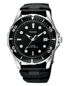 Pulsar Watch, Men's Black Polyurethane Strap Pxh227