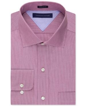 Tommy Hilfiger Men's Classic-fit Non-iron Stripe Dress Shirt