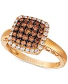 Le Vian Chocolatier Diamond Square Cluster Halo Ring (5/8 Ct. T.w.) In 14k Gold