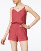 Be Bop Juniors' Crochet-trim Spaghetti-strap Romper