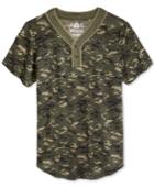 American Rag Men's Camouflage Short-sleeve Henley, Created For Macy's