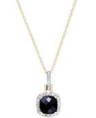 Victoria Townsend Sapphire (1-3/4 Ct. T.w.) And Diamond Accent Pendant Necklace In 18k Gold Over Sterling Silver