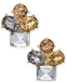 Charter Club Gold-tone Multicolor Crystal Cluster Stud Earrings, Only At Macy's