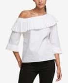 Dkny Pleated Off-the-shoulder Top, Created For Macy's