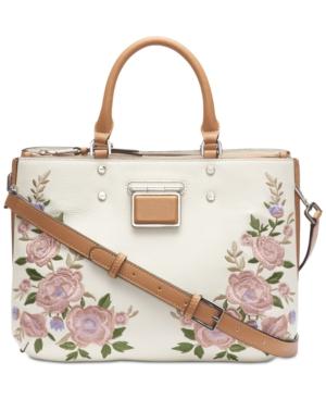 Calvin Klein Dani Floral Leather Satchel