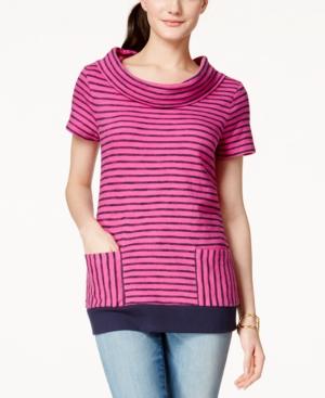 Tommy Hilfiger Delancy Striped Cowl-neck Top