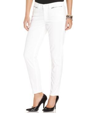 Calvin Klein Jeans Ankle-length Skinny Jeans, White Wash