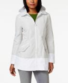 Anne Klein Hooded Water Resistant Zip-front Anorak Jacket
