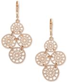 Lonna & Lilly Gold-tone Filigree Disc Chandelier Earrings