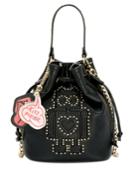 Betsey Johnson Studded Robot Mini Crossbody Bucket Bag