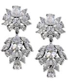 Nina Silver-tone Cubic Zirconia Drop Earrings