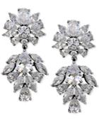 Nina Silver-tone Cubic Zirconia Drop Earrings