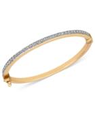 14k Gold Children's Bracelet, Diamond Accent Bangle Bracelet