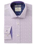 Con. Struct Men's Slim-fit Stretch Lilac Daisy Dress Shirt, Created For Macy's