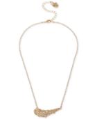 Betsey Johnson Gold-tone Crystal Wing Collar Necklace