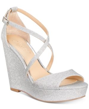 Jewel Badgley Mischka Averie Evening Wedge Sandals Women's Shoes
