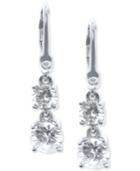 Ivanka Trump Cubic Zirconia Two-stone Drop Earrings