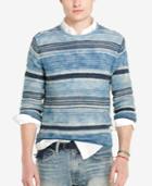 Polo Ralph Lauren Men's Indigo Striped Crew Neck Sweater