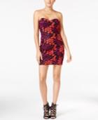 Guess Bestia Strapless Lace Bodycon Dress