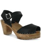 Mia Greta Two-piece Block Heel Wooden Sandals Women's Shoes