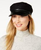 August Hats Faux Leather Newsboy Cap