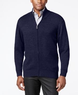 Tricots St. Raphael Men's Full-zip Mock-collar Cardigan