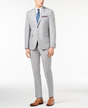 Original Penguin Men's Slim-fit Stretch Light Gray Suit