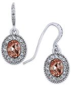 Charter Club Silver-tone Pave & Pink Stone Drop Earrings, Only At Macy's