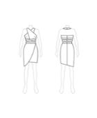 Fame And Partners Phillipa 2-pc. Halter Asymmetrical Wrap Dress