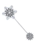 Charter Club Silver-tone Crystal Snowflake Stick Brooch, Only At Macy's