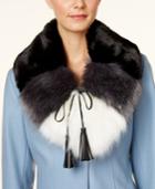 Steve Madden Colorblocked Faux Fur Scarf Collar