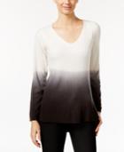 Ny Collection High-low Ombre Sweater
