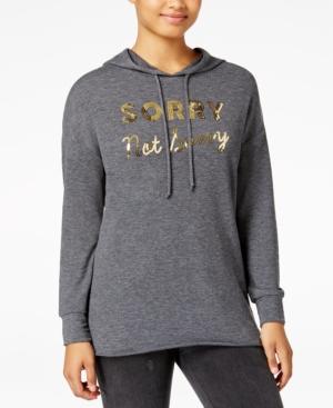 Pretty Rebellious Juniors' Sorry Graphic Hoodie