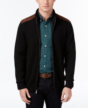 Tricots St. Raphael Men's Mock-neck Ribbed Sweater