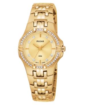 Pulsar Watch, Women's Gold-tone Stainless Steel Bracelet Ptc390 Women's Shoes